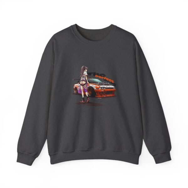 Car Girl Manga Sweatshirt Heavy Blend - Image 4