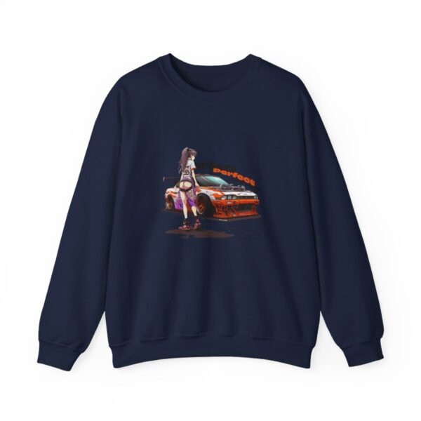Car Girl Manga Sweatshirt Heavy Blend - Image 5