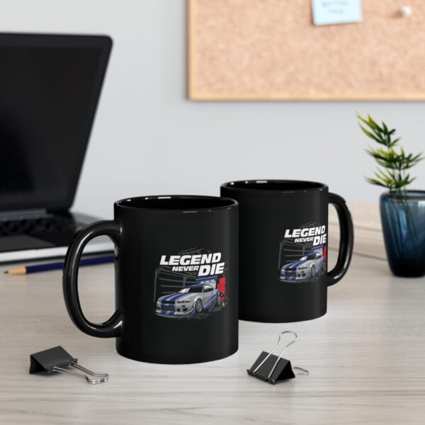 Legend Never Die Mug 11oz Black - Image 4