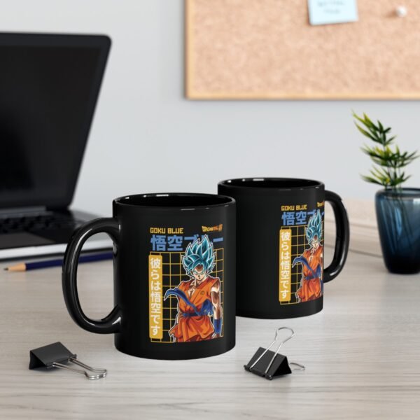 Goku SSY Blue Mug 11oz Black - Image 4