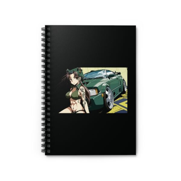 Sports Car Girl Anime Notebook