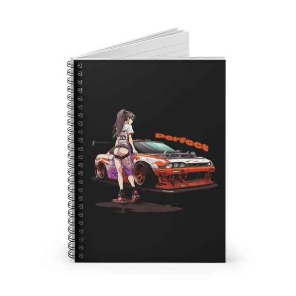 Car Girl Manga Notebook - Ruled Line - Image 2