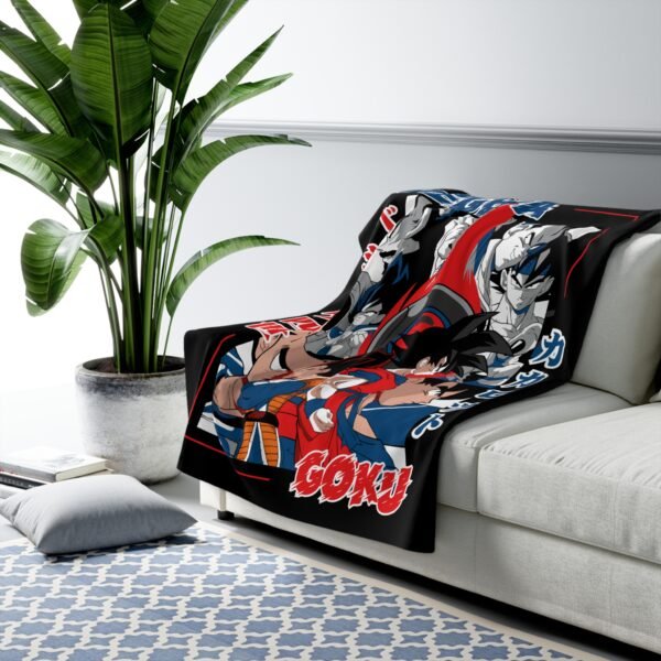 Vegeta Vs Goku Blanket Sherpa Fleece - Image 3