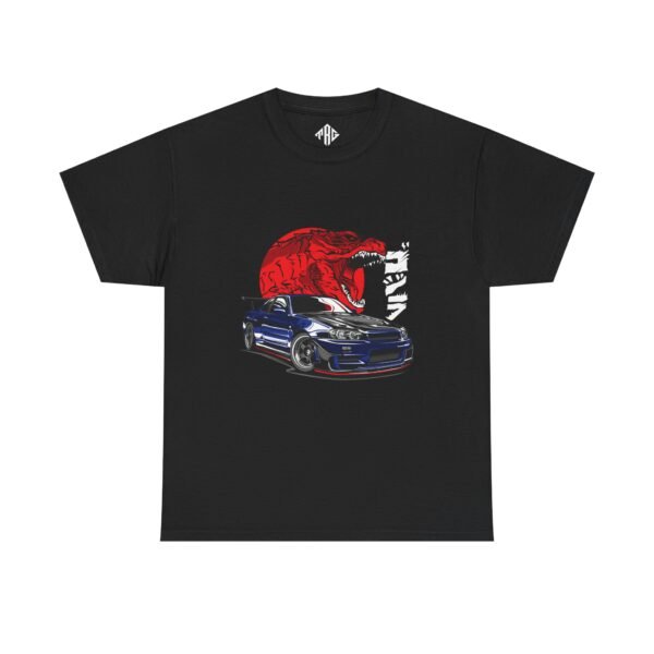 GTR R34 T-Shirt Heavy Cotton Black - Image 2