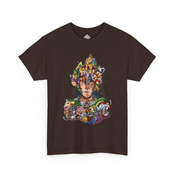 Dragon Ball Vegeta T-Shirt Heavy Cotton Black - Image 7