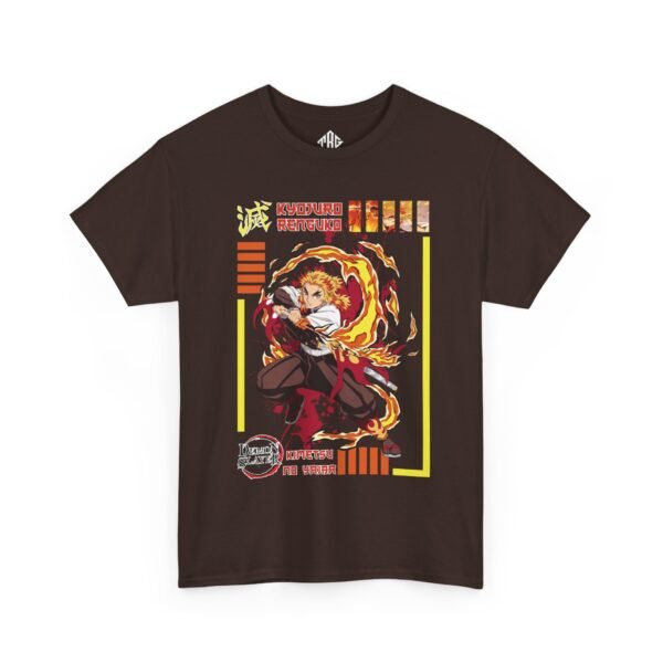 Kyojuro Rengoku T-Shirt Heavy Cotton Black - Image 7