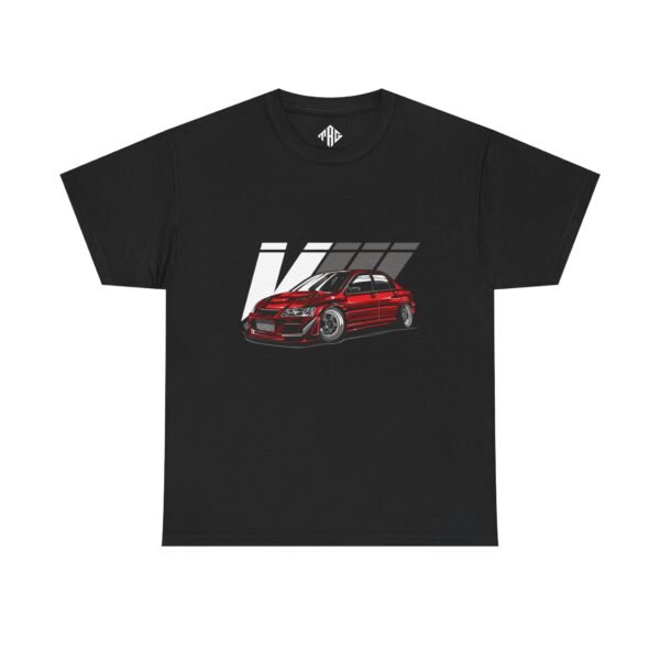 Lancer EVO VIII T-Shirt Heavy Cotton Black - Image 2