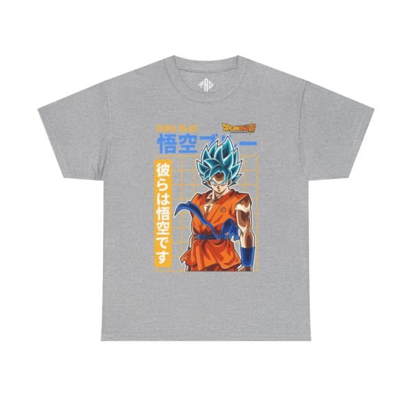 Goku SSY Blue T-Shirt Heavy Cotton Black - Image 5
