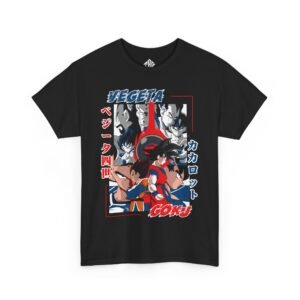 Vegeta Vs Goku T-Shirt Heavy Cotton Black