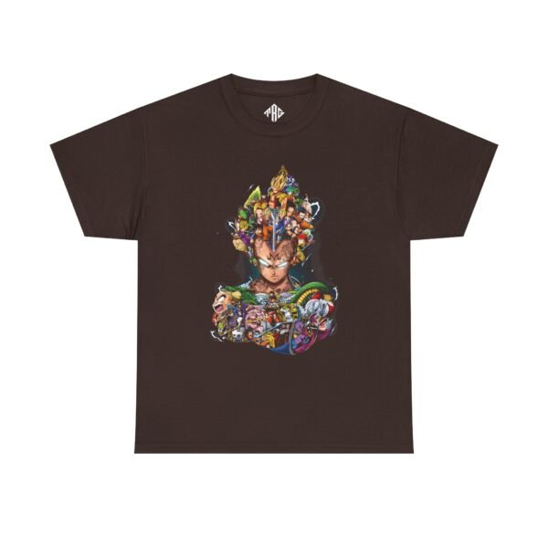 Dragon Ball Vegeta T-Shirt Heavy Cotton Black - Image 5