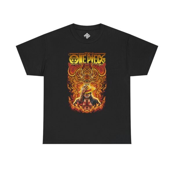 One Piece Luffy T-Shirt Heavy Cotton Black - Image 2