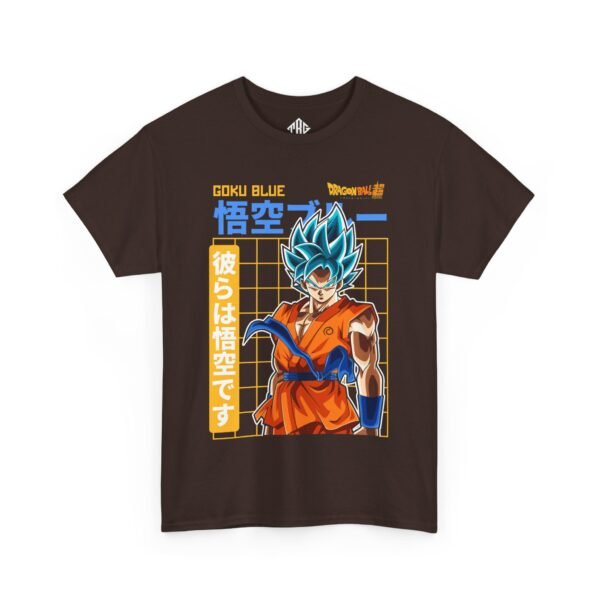 Goku SSY Blue T-Shirt Heavy Cotton Black - Image 11