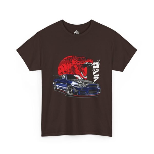 GTR R34 T-Shirt Heavy Cotton Black - Image 11