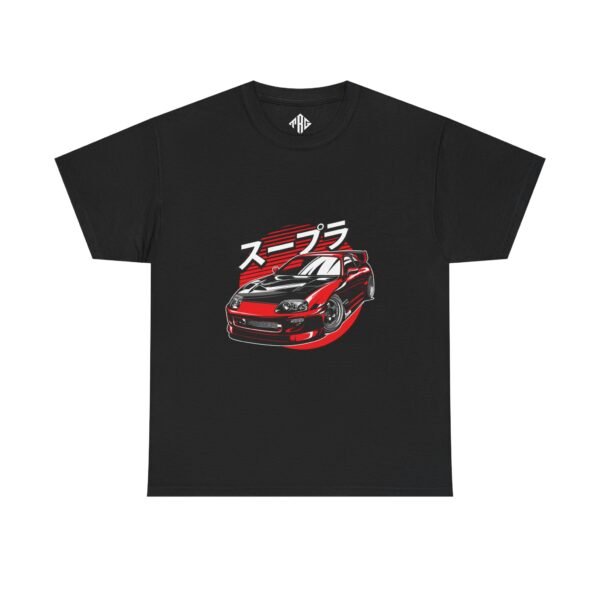 Red Supra T-Shirt Heavy Cotton Black - Image 2