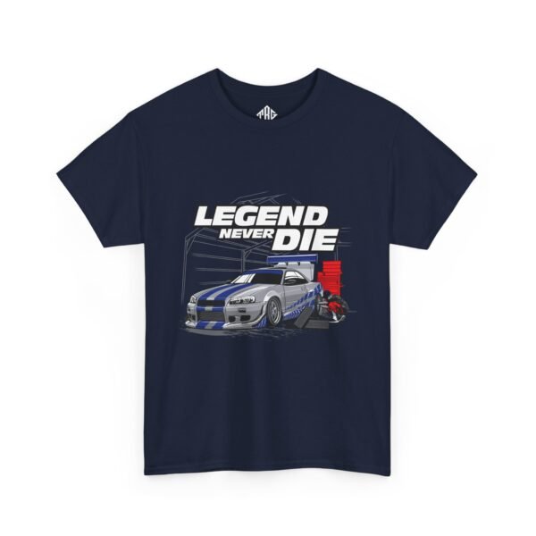 Legend Never Die T-Shirt Heavy Cotton Black - Image 5