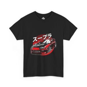 Red Supra T-Shirt Heavy Cotton Black
