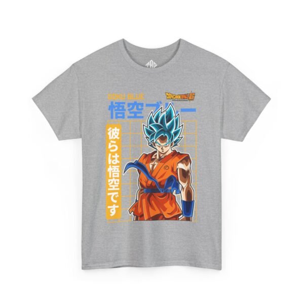 Goku SSY Blue T-Shirt Heavy Cotton Black - Image 7
