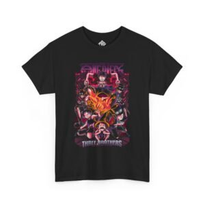 One Piece - Three Brothers T-Shirt Heavy Cotton Black