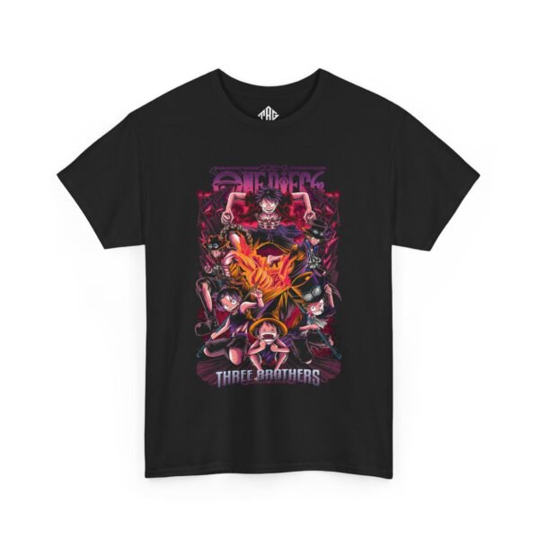 One Piece - Three Brothers T-Shirt Heavy Cotton Black