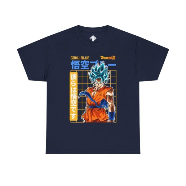 Goku SSY Blue T-Shirt Heavy Cotton Black - Image 13