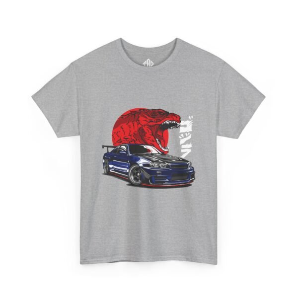 GTR R34 T-Shirt Heavy Cotton Black - Image 7