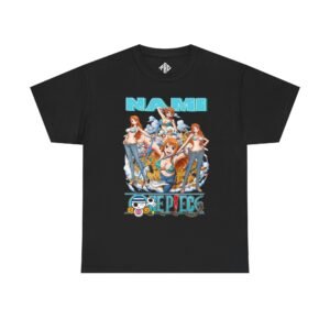 Art Nami One Piece T-Shirt Heavy Cotton Black