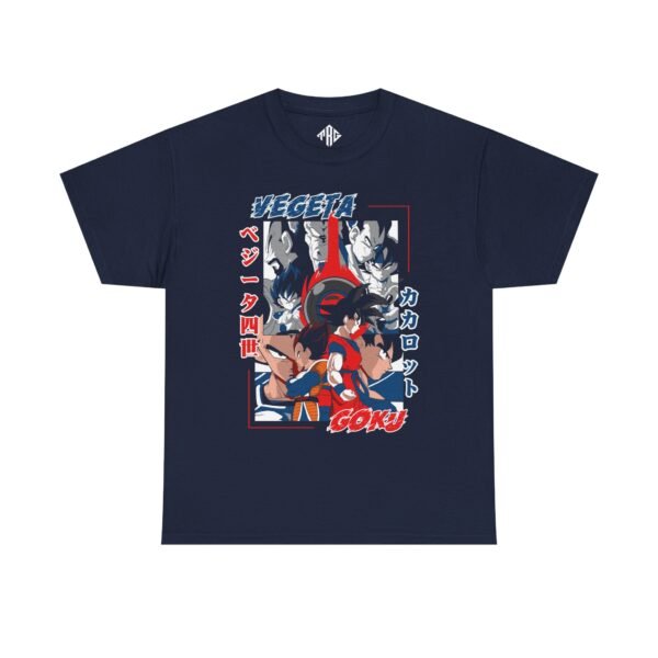 Vegeta Vs Goku T-Shirt Heavy Cotton Black - Image 9