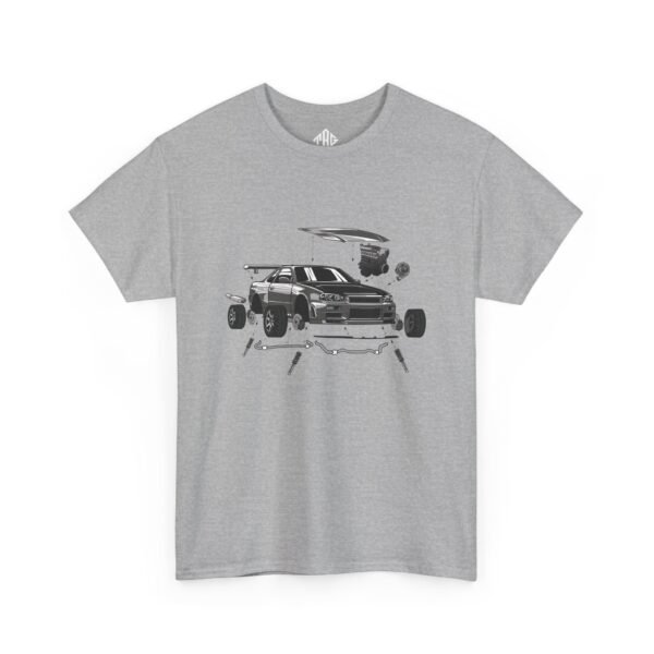 R34 Crank Out T-Shirt Heavy Cotton Black - Image 7