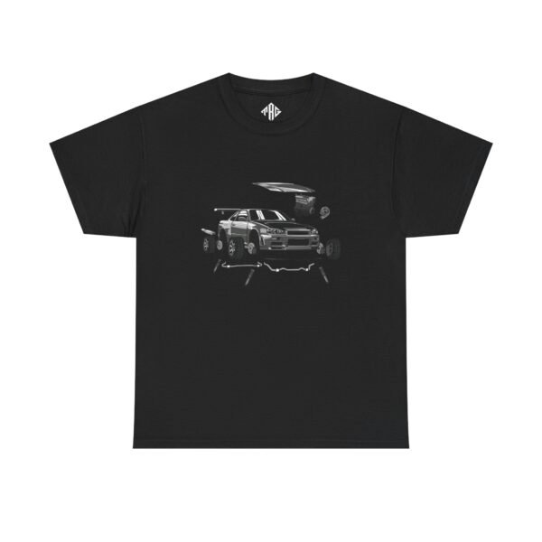 R34 Crank Out T-Shirt Heavy Cotton Black - Image 2