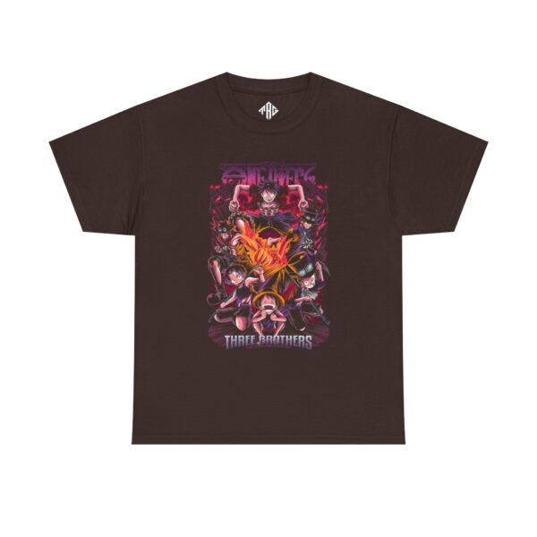 One Piece - Three Brothers T-Shirt Heavy Cotton Black - Image 5