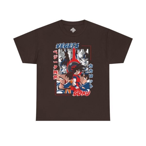 Vegeta Vs Goku T-Shirt Heavy Cotton Black - Image 5