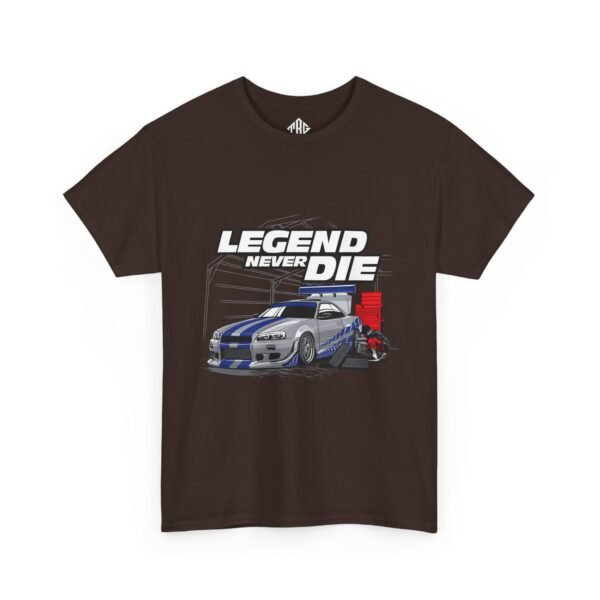 Legend Never Die T-Shirt Heavy Cotton Black - Image 3