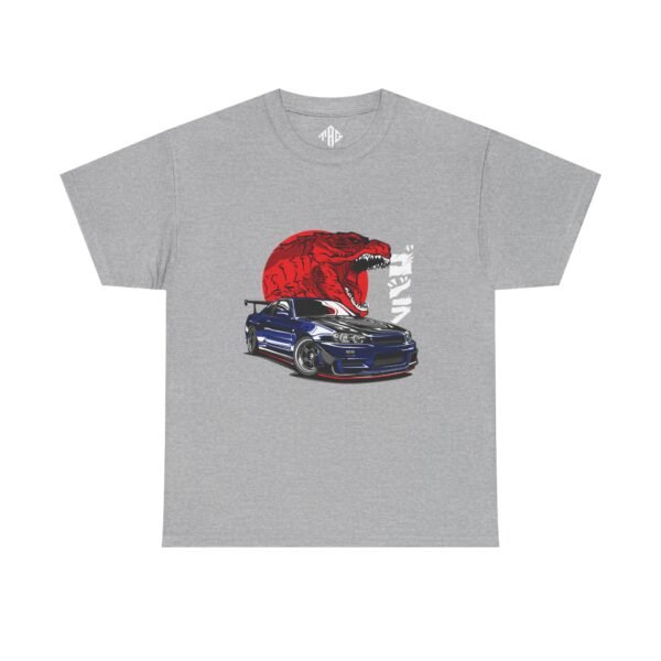 GTR R34 T-Shirt Heavy Cotton Black - Image 5