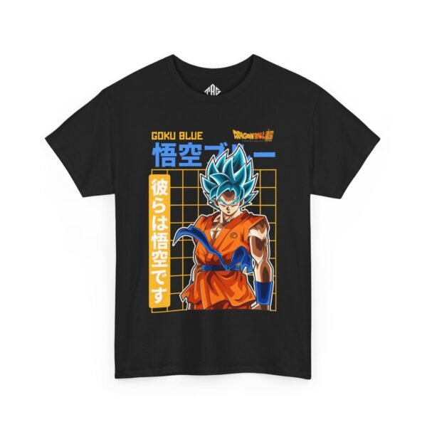 Goku SSY Blue T-Shirt Heavy Cotton Black