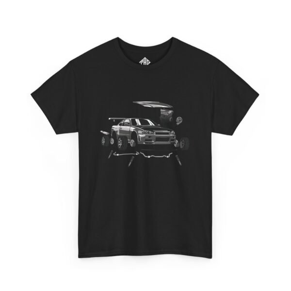 R34 Crank Out T-Shirt Heavy Cotton Black